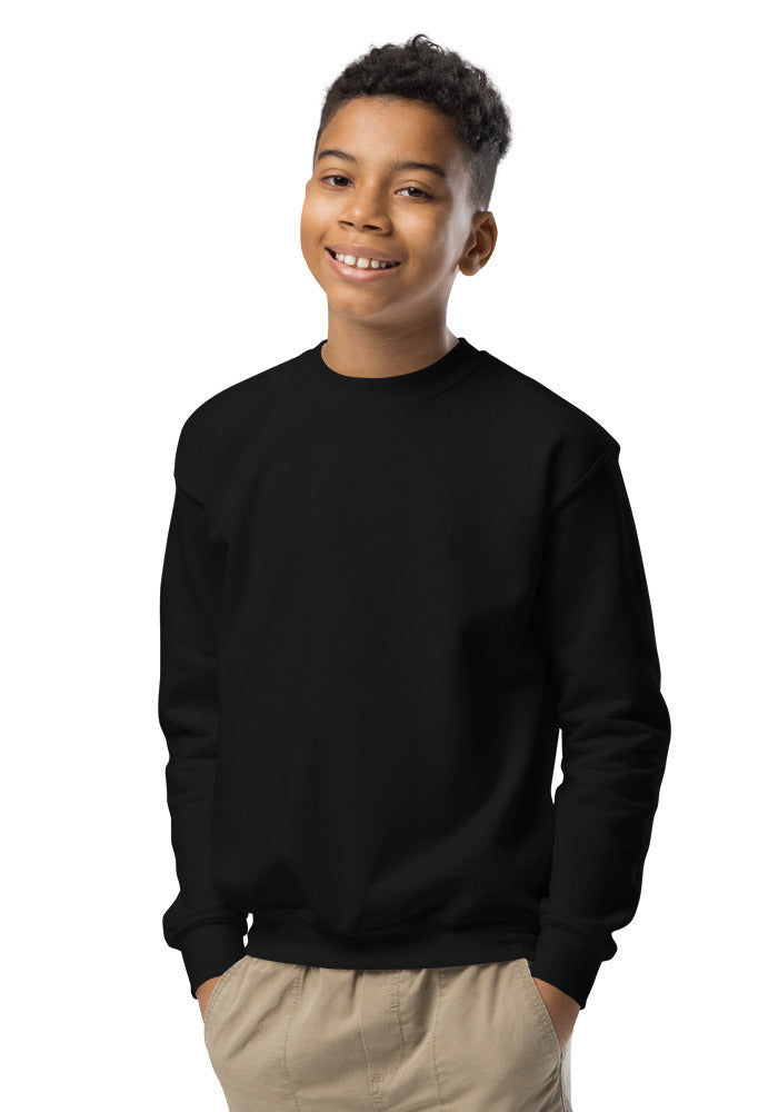 Youth Crew Neck Sweatshirt — Gildan 18000B — Black / L