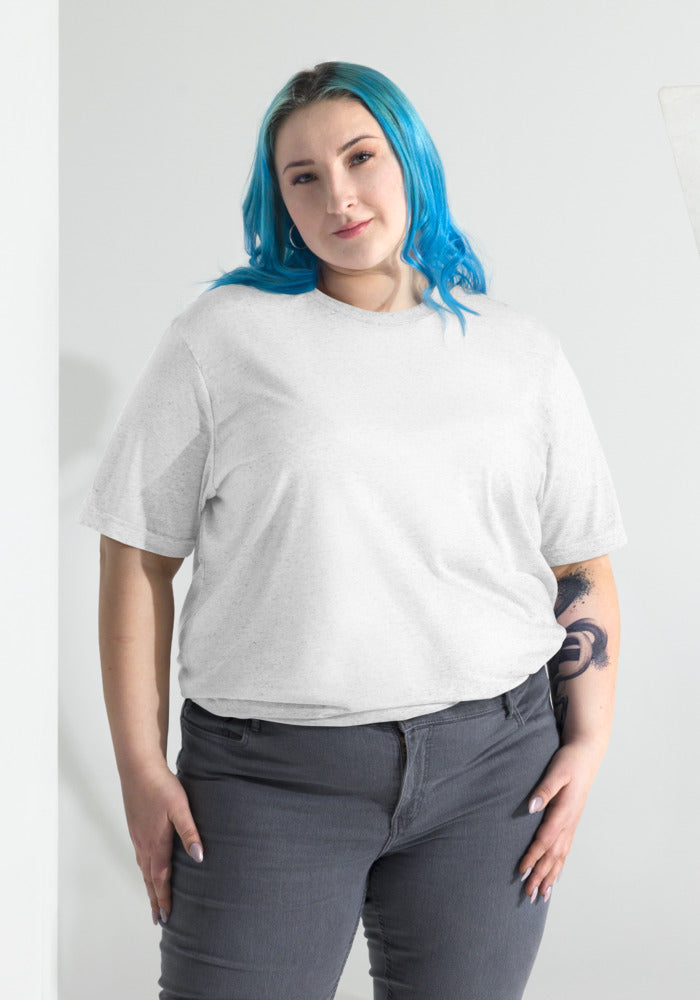 Unisex Tri-Blend T-Shirt — Bella + Canvas 3413 — Solid White Triblend / M