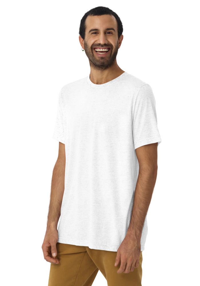 Unisex Tri-Blend T-Shirt — Bella + Canvas 3413 — supplier product photograph; artwork added after approval