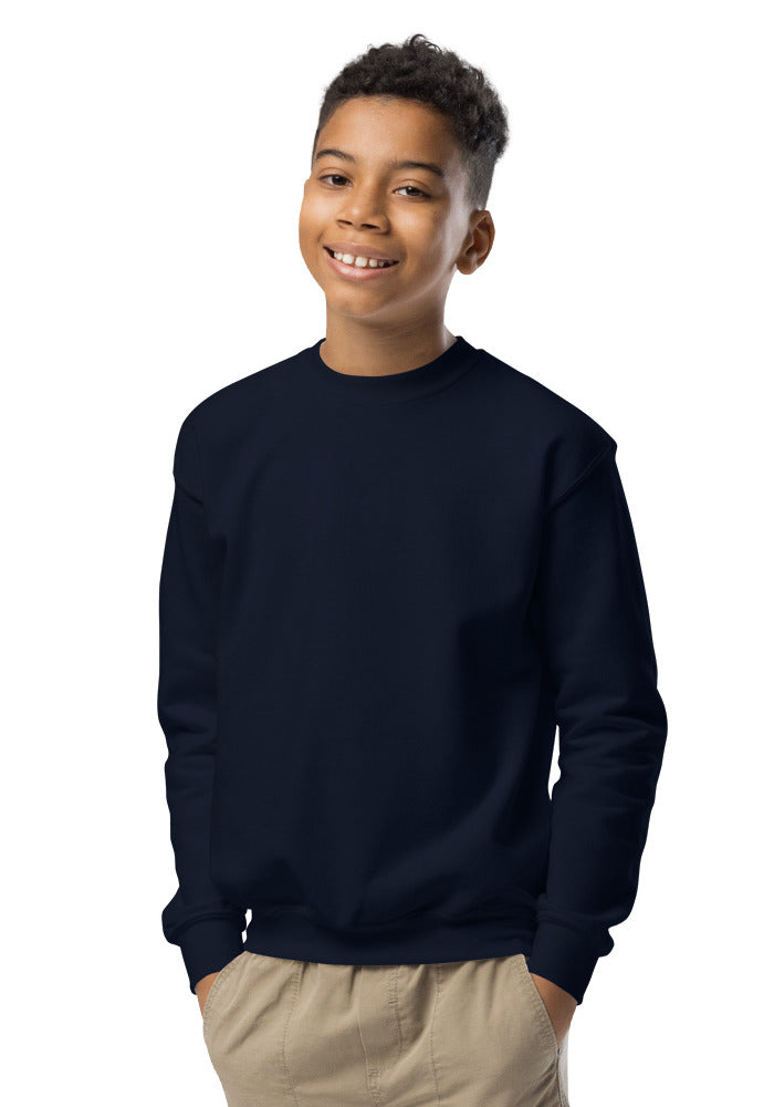 Youth Crew Neck Sweatshirt — Gildan 18000B — Navy / S