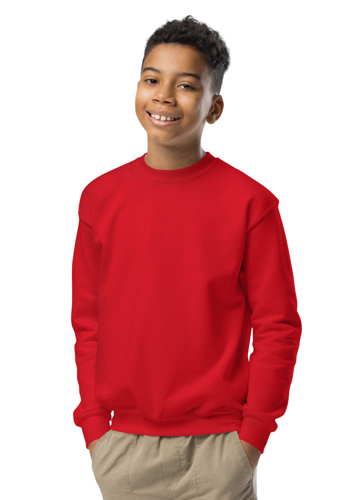 Youth Crew Neck Sweatshirt — Gildan 18000B — Red / XL