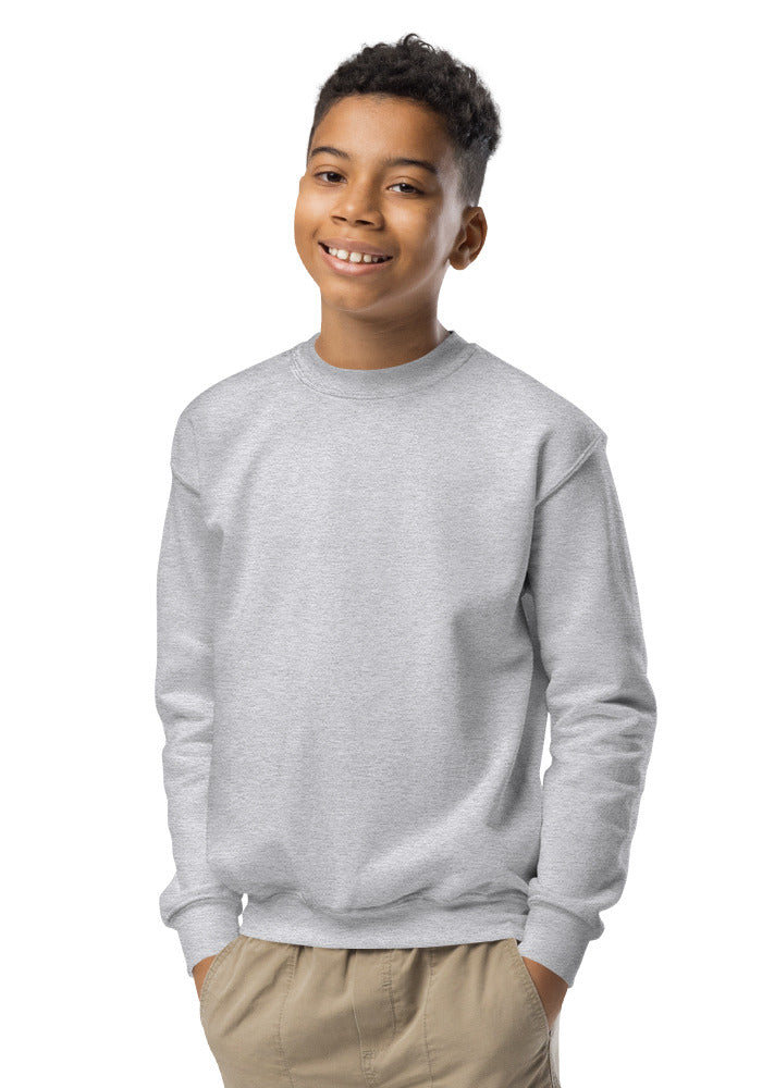 Youth Crew Neck Sweatshirt — Gildan 18000B — Sport Grey / XL