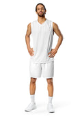 All-Over Print Recycled Unisex Basketball Jersey — White / 2XL