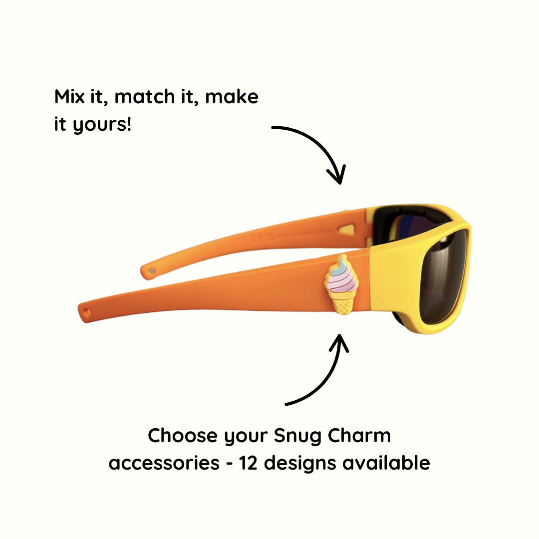 Yellow Orange Kids Sunglasses | Signature Lens | Snug Fit | 3-5 Years