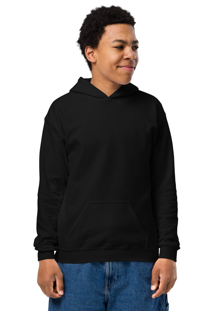 Youth Heavy Blend Hoodie — Gildan 18500B — Black / L