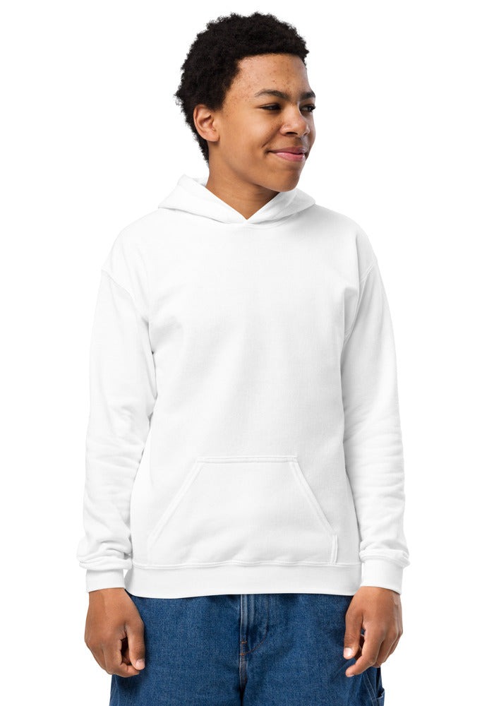 Youth Heavy Blend Hoodie — Gildan 18500B — White / S