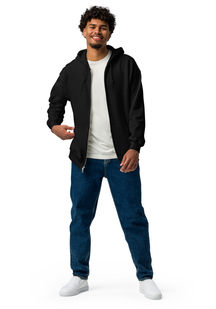 Unisex Heavy Blend Zip Hoodie — Gildan 18600 — supplier product photograph; artwork added after approval