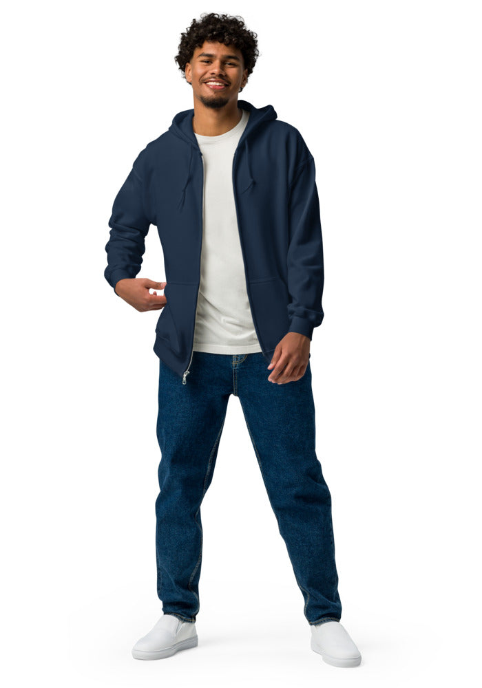 Unisex Heavy Blend Zip Hoodie — Gildan 18600 — Navy