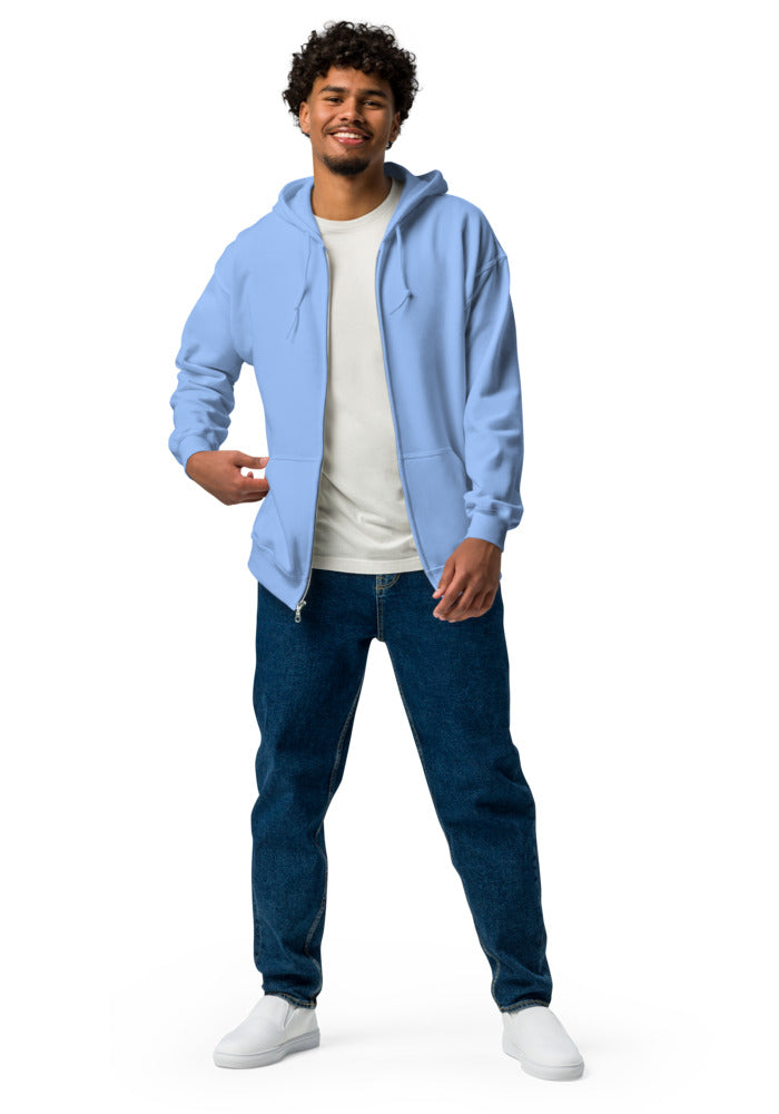 Unisex Heavy Blend Zip Hoodie — Gildan 18600 — Carolina Blue