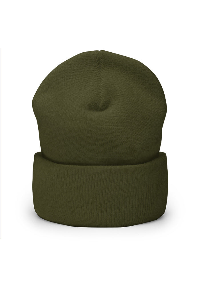 Cuffed Beanie — Yupoong 1501KC — Olive / One size