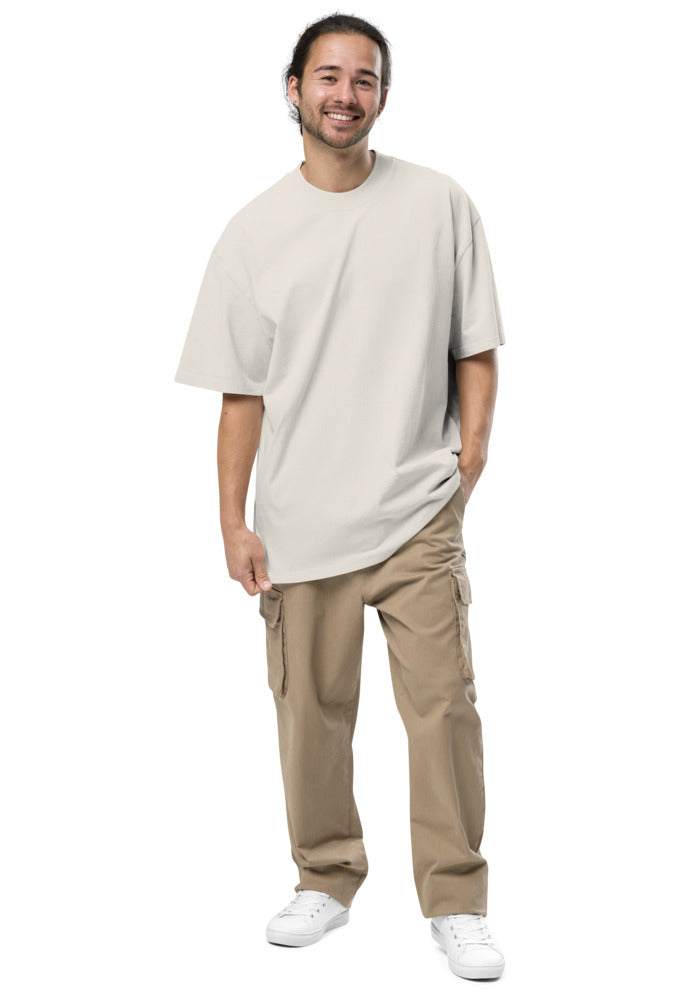 Men's Oversized Faded T-Shirt — AS Colour 5082 — Faded Bone