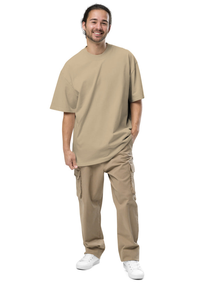 Men's Oversized Faded T-Shirt — AS Colour 5082 — Faded Khaki