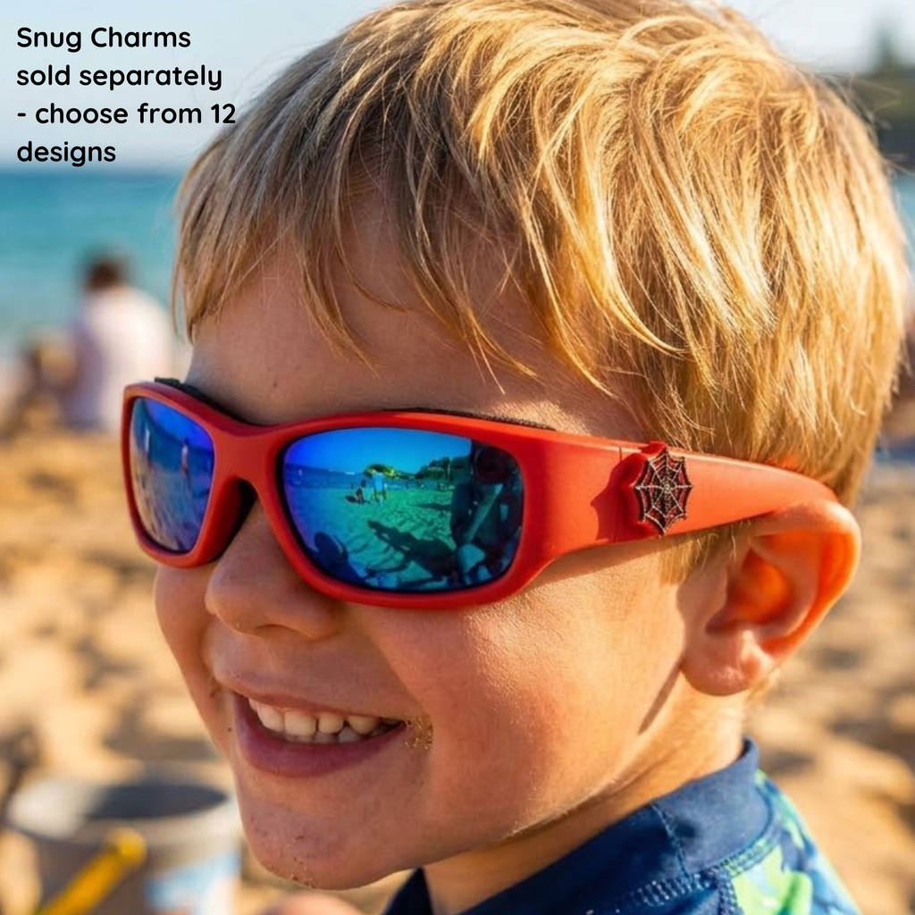 Red Kids Sunglasses | REVO Lens | Snug Fit | 6-12 Years