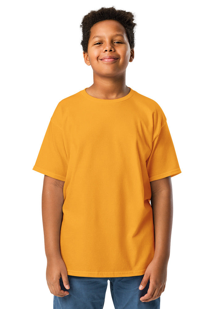 Youth Classic Tee — Gildan 5000B — Gold / XS
