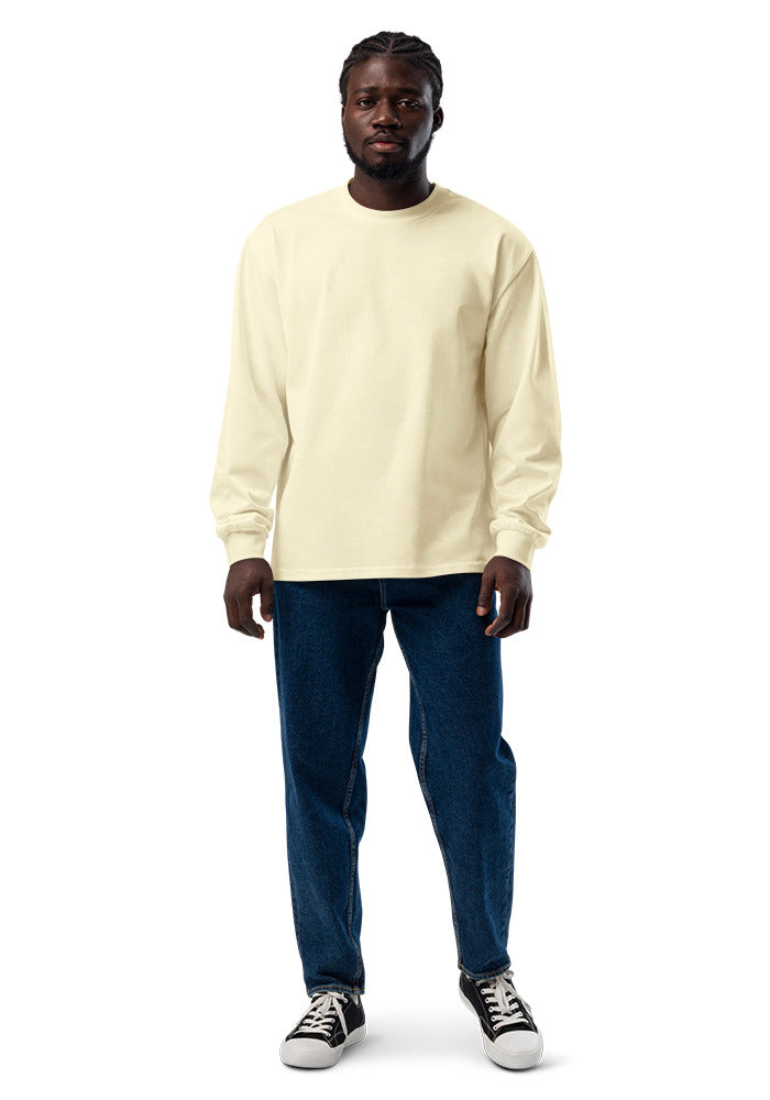 Unisex Premium Heavyweight Long Sleeve Shirt — AS Colour 5081 — Butter / L