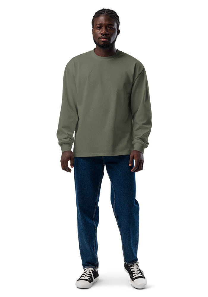 Unisex Premium Heavyweight Long Sleeve Shirt — AS Colour 5081 — Cypress / 2XL