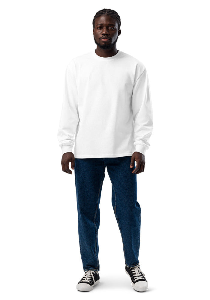 Unisex Premium Heavyweight Long Sleeve Shirt — AS Colour 5081 — White / L