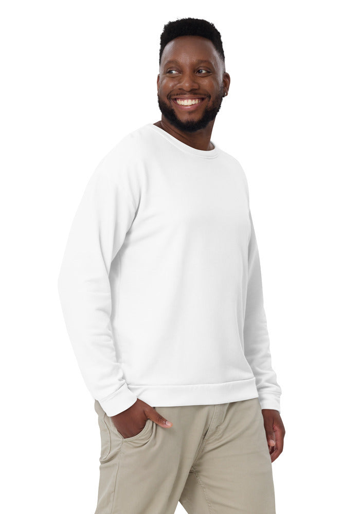 All-Over Print Recycled Unisex Sweatshirt — White / 6XL