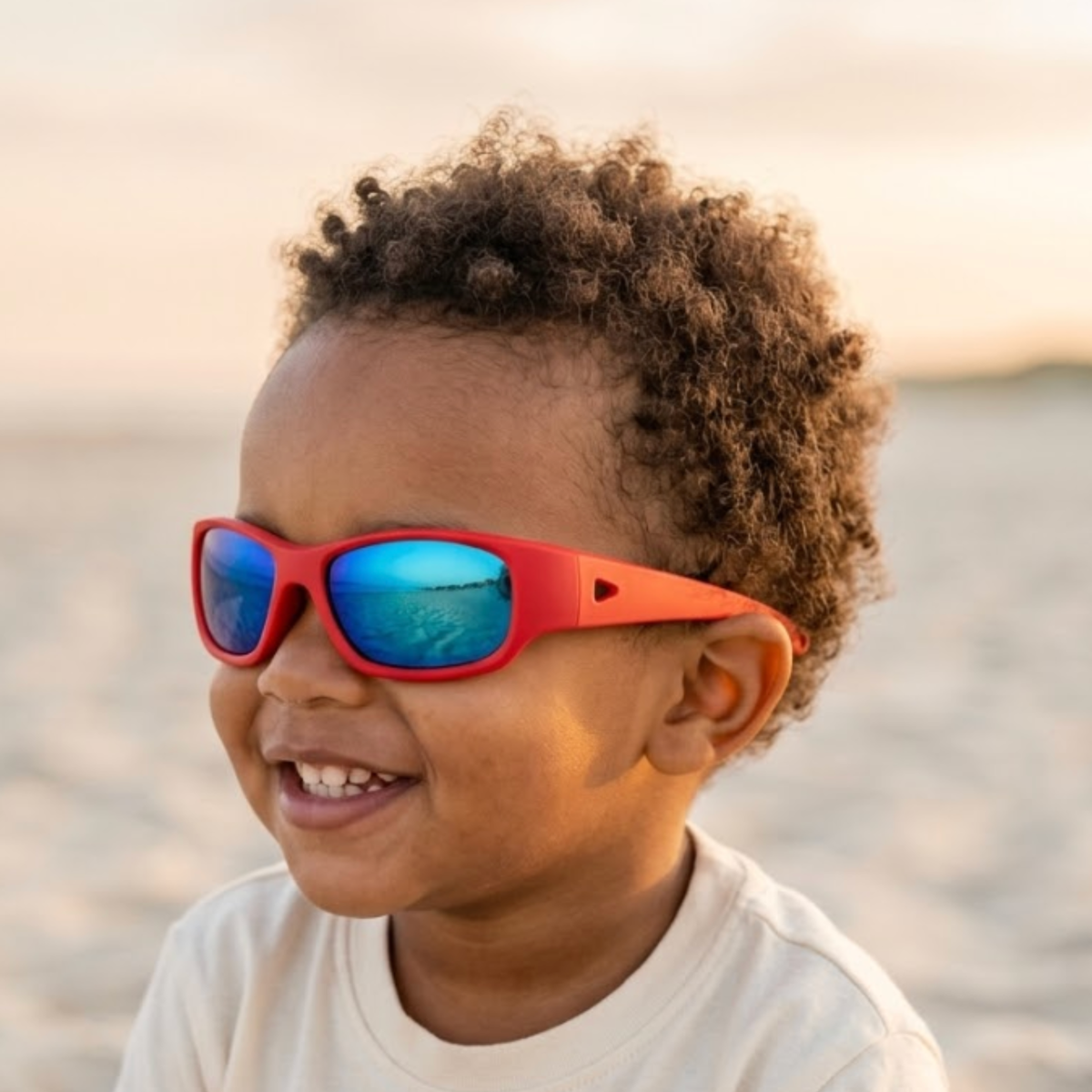Red Toddler Sunglasses | REVO Lens | Snug Fit | 1-2 Years