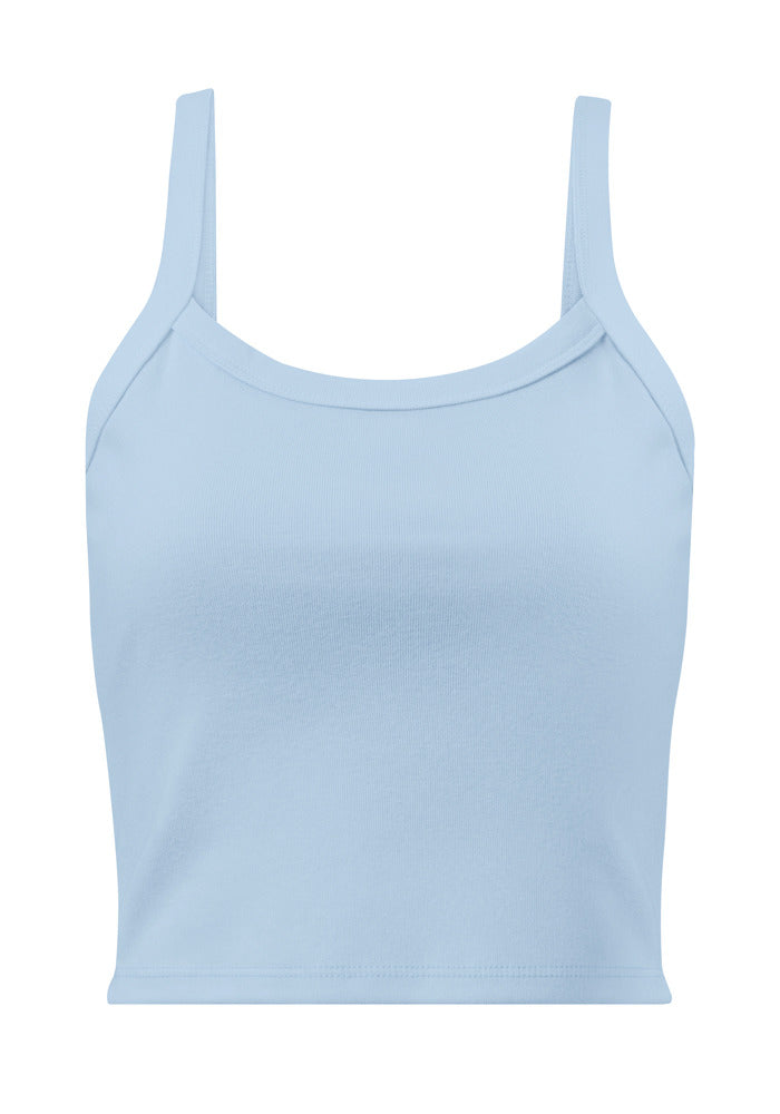 Women's Micro-Rib Tank Top — Bella Canvas 1012 — Solid Baby Blue Blend / XS