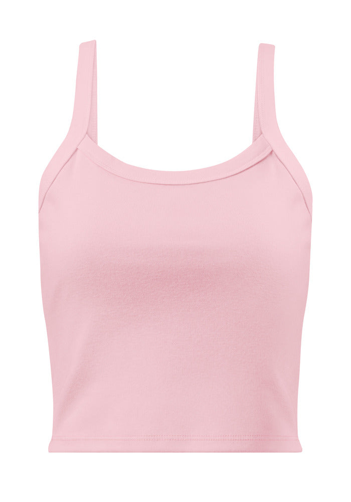 Women's Micro-Rib Tank Top — Bella Canvas 1012 — Solid Pink Blend / XS