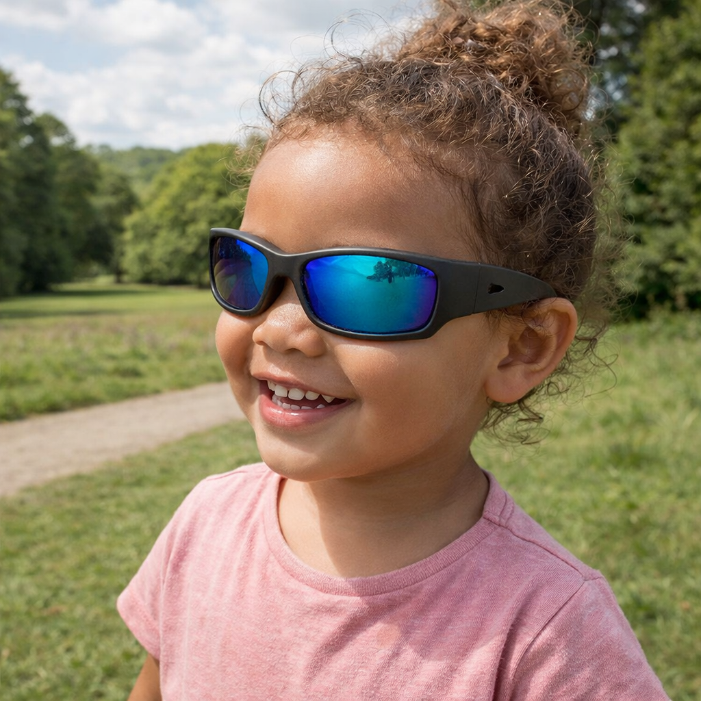Black Charcoal Toddler Sunglasses | REVO Lens | Classic Fit | 1-2 Years