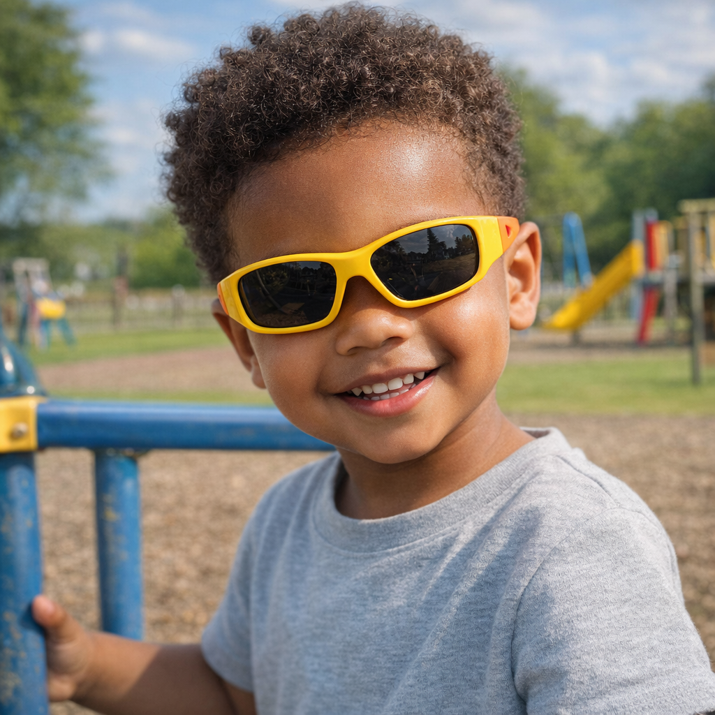 Yellow Orange Kids Sunglasses | Signature Lens | Snug Fit | 3-5 Years