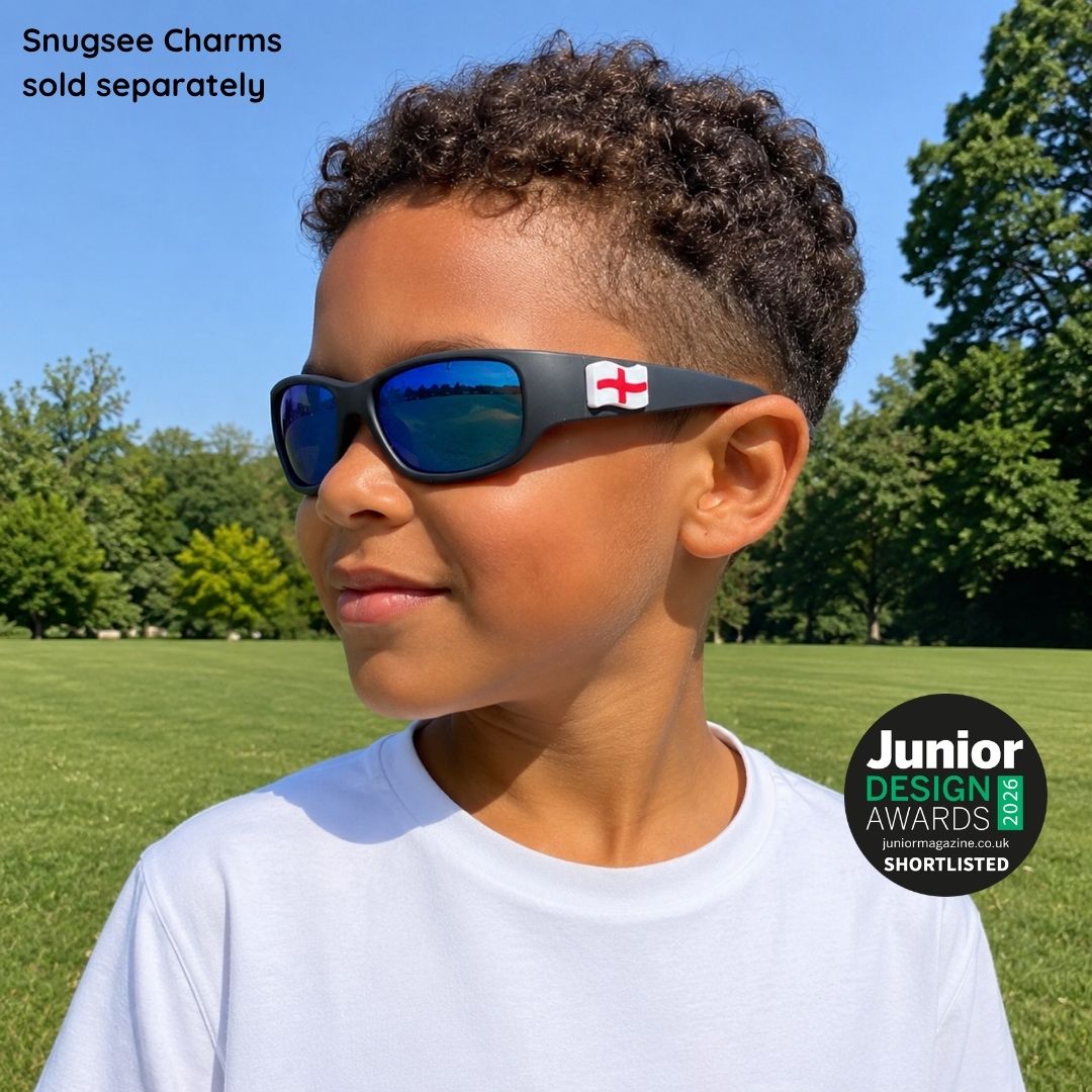 Black Charcoal Kids Sunglasses | REVO Lens | Snug Fit | 6-12 Years