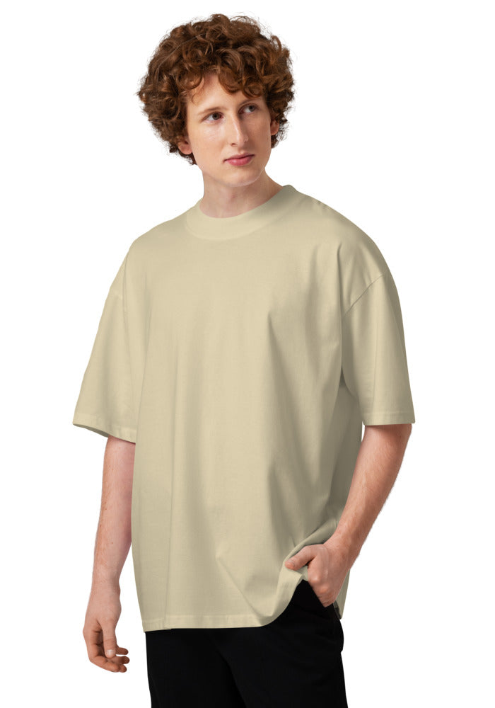 Unisex Organic Oversized High Neck Blaster 2.0 T-Shirt — Stanley/Stella SATU020 — Stone