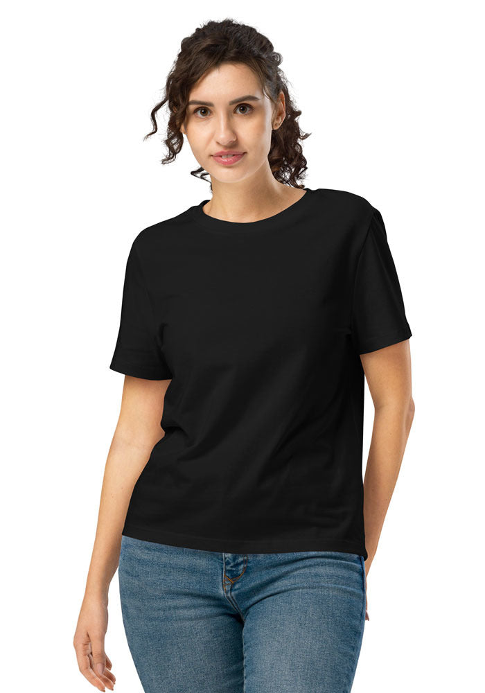 Women's Organic Ribbed Neck Stella Muser T-Shirt — Stanley/Stella SATW002 — Black / S
