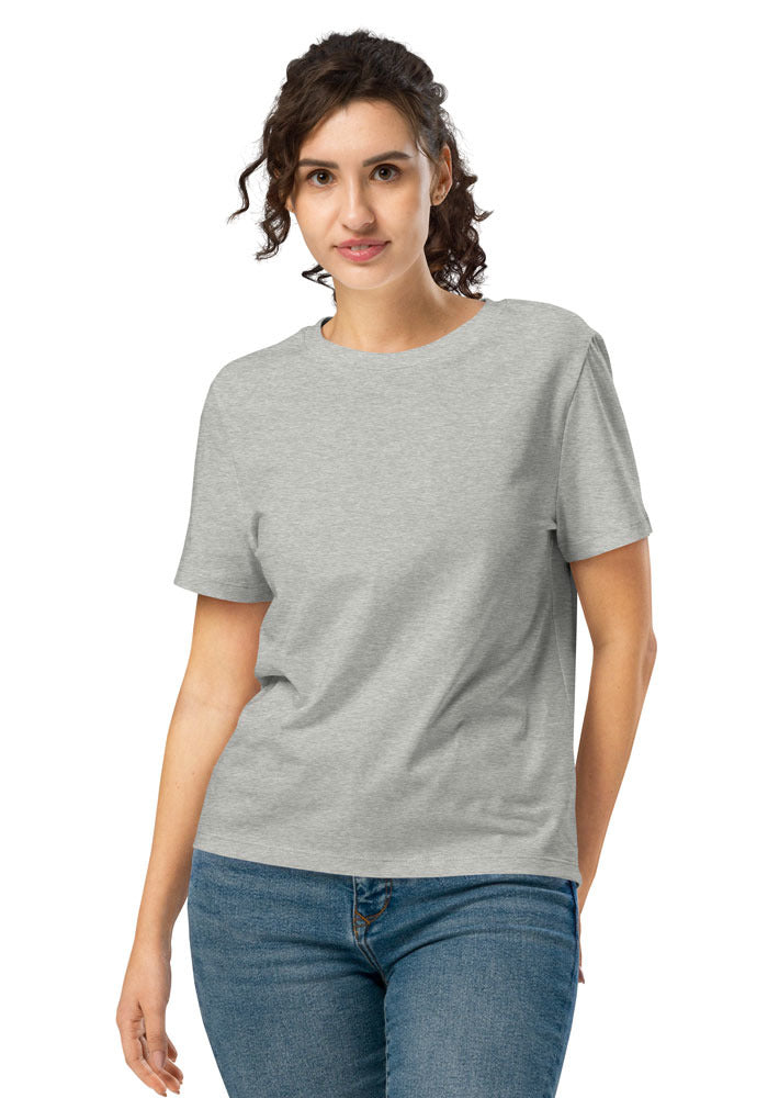 Women's Organic Ribbed Neck Stella Muser T-Shirt — Stanley/Stella SATW002 — Heather Grey / S