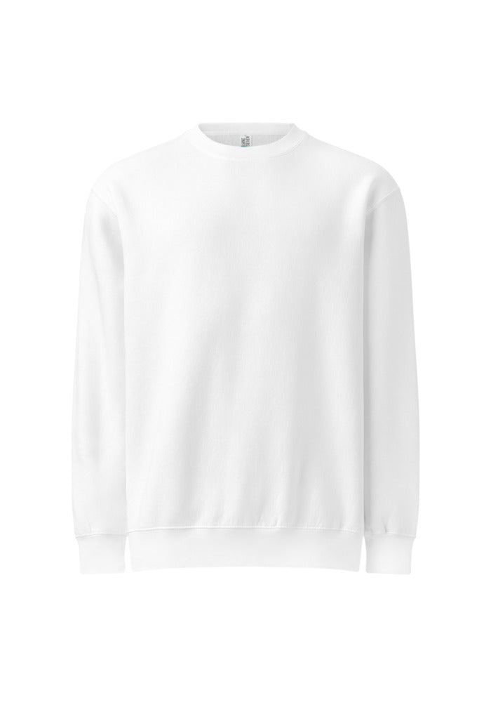 Unisex Premium Crew Neck Sweatshirt — Lane Seven LS14004 — White