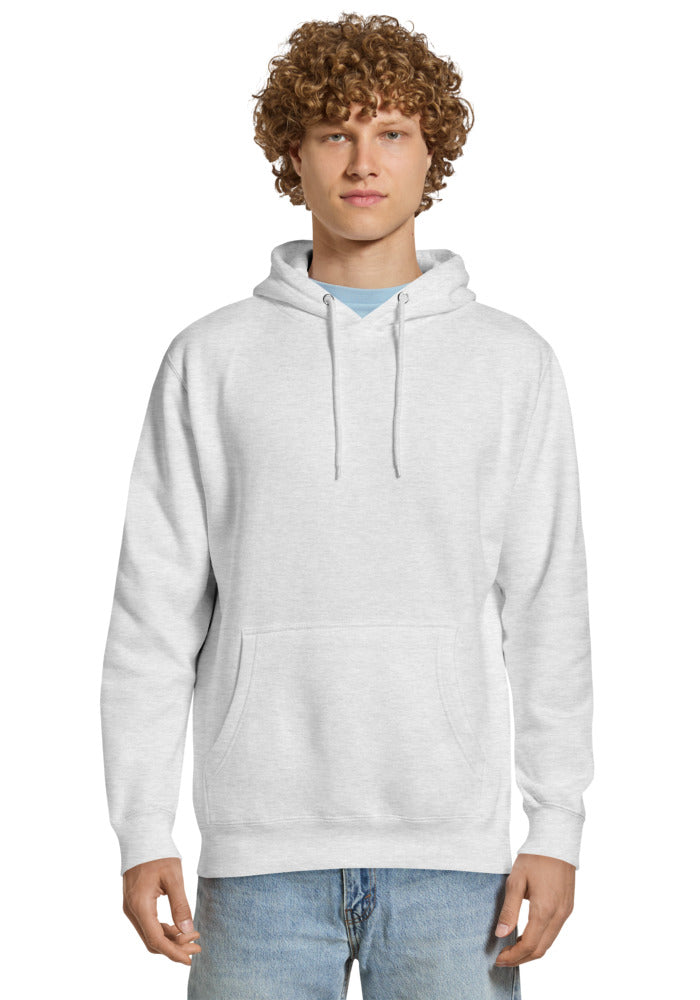 Unisex Premium Mid-Weight Hoodie — Lane Seven LS14001 — Heather Grey