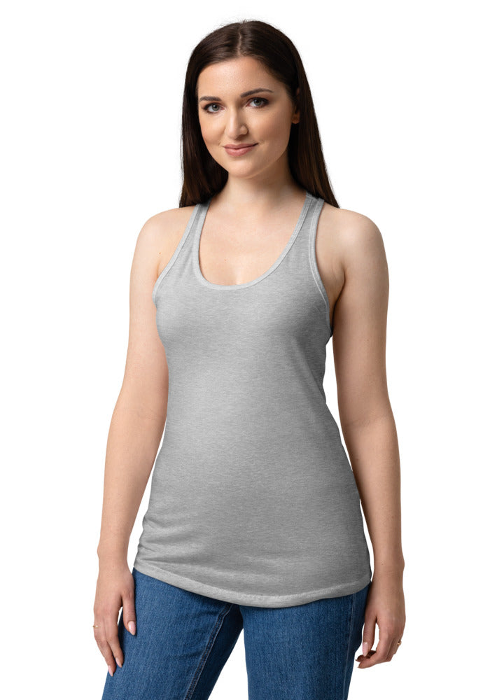 Women's Ideal Racerback Tank Top — Next Level 1533 — Heather Gray