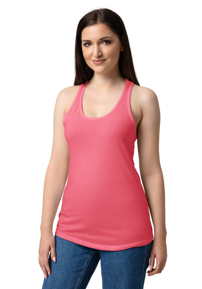 Women's Ideal Racerback Tank Top — Next Level 1533 — Hot Pink