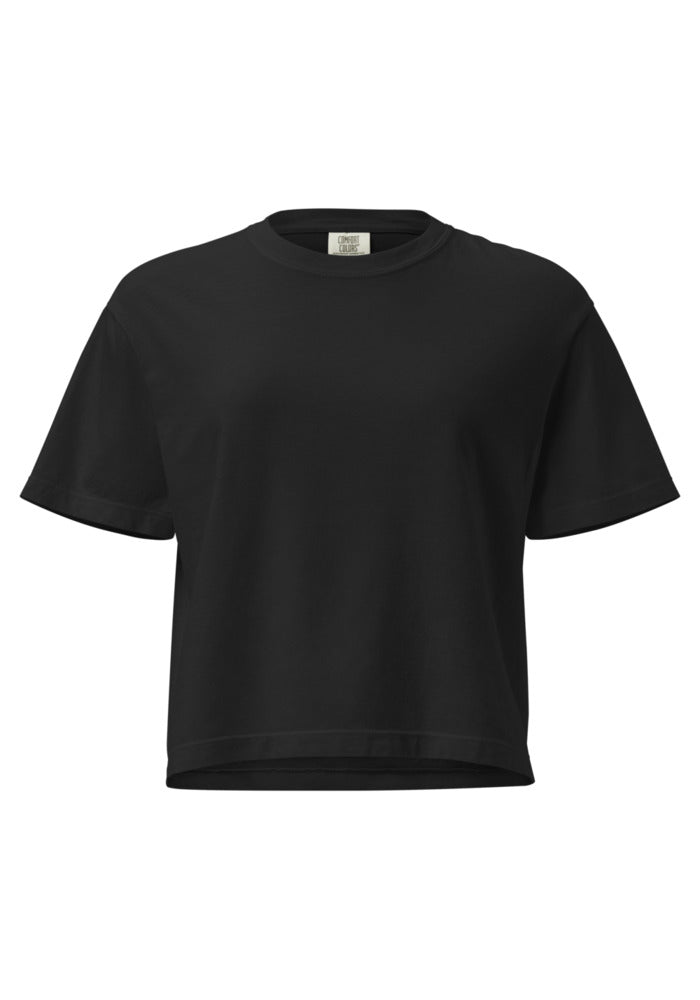 Women's Heavyweight Boxy T-Shirt — Comfort Colors 3023CL — supplier product photograph; artwork added after approval