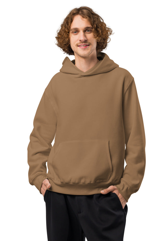 Unisex Oversized Heavyweight Hoodie — Bella + Canvas 4719 — Vintage Brown