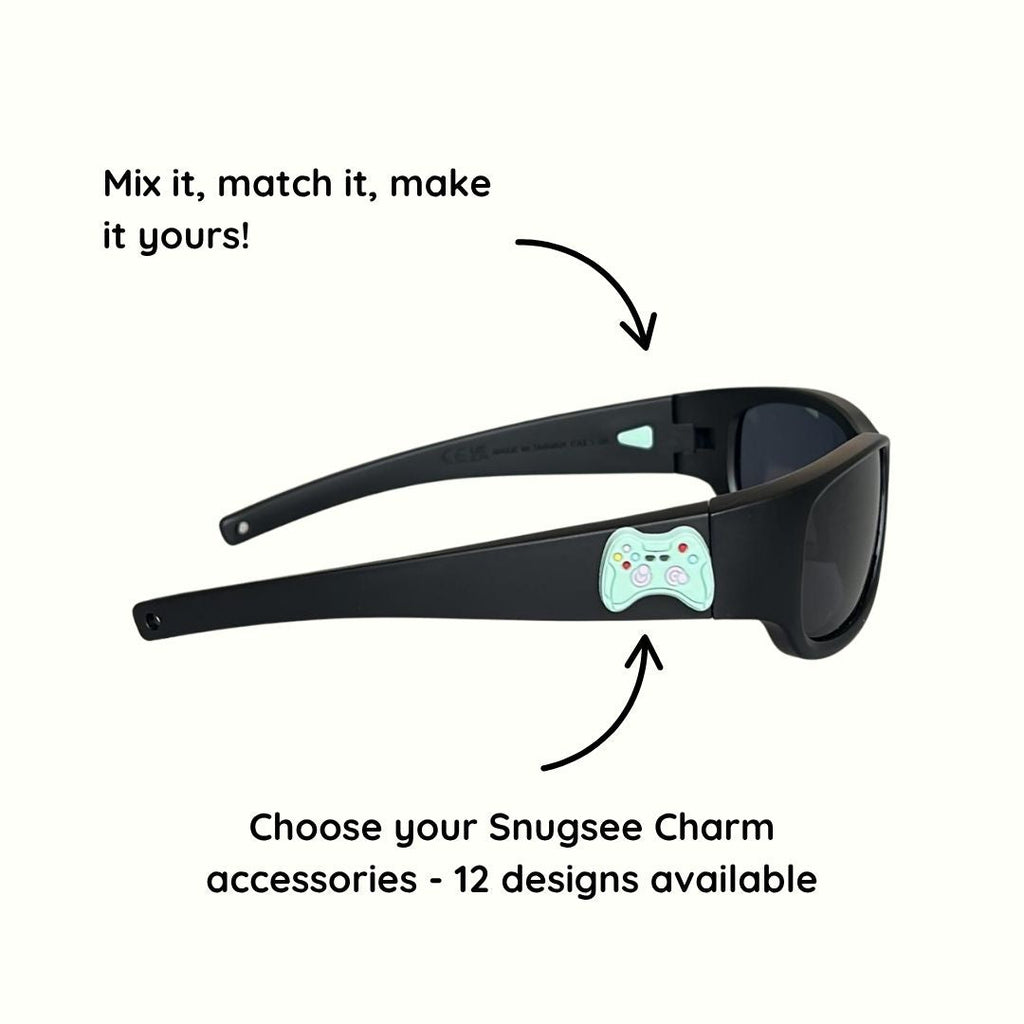 Jet Black Kids Sunglasses | Polarised Lens | Classic Fit | 3-5 Years
