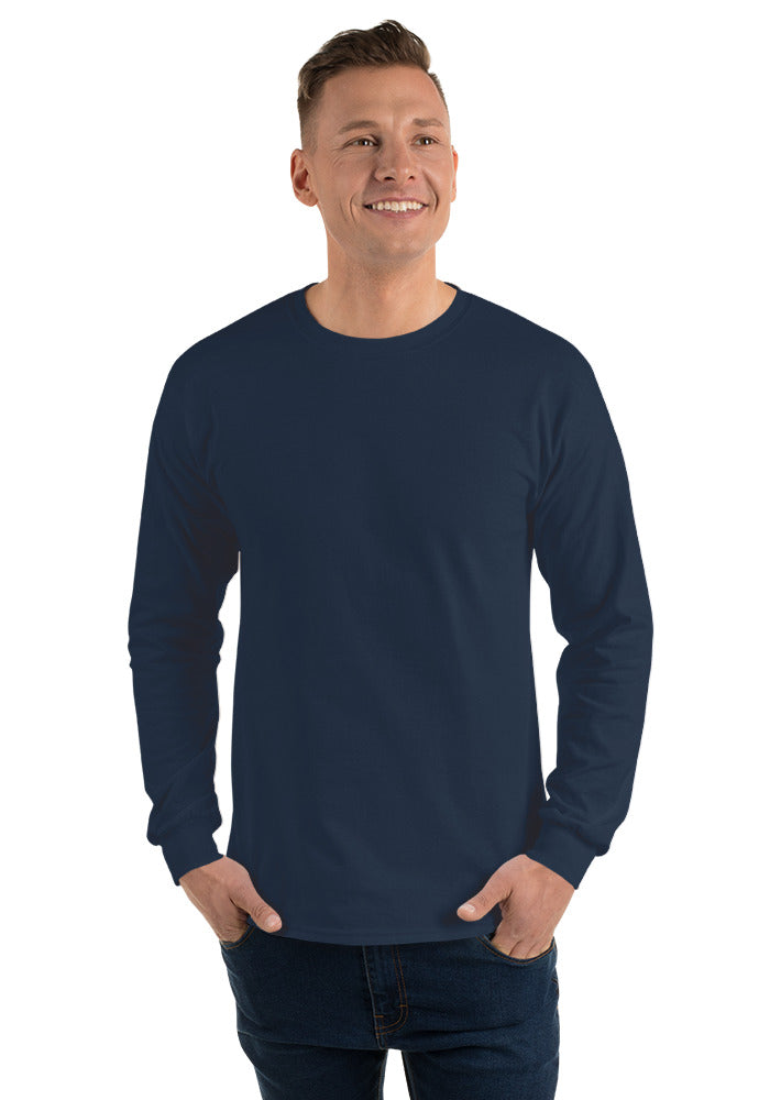 Unisex Long Sleeve Shirt — Gildan 2400 — Navy / S