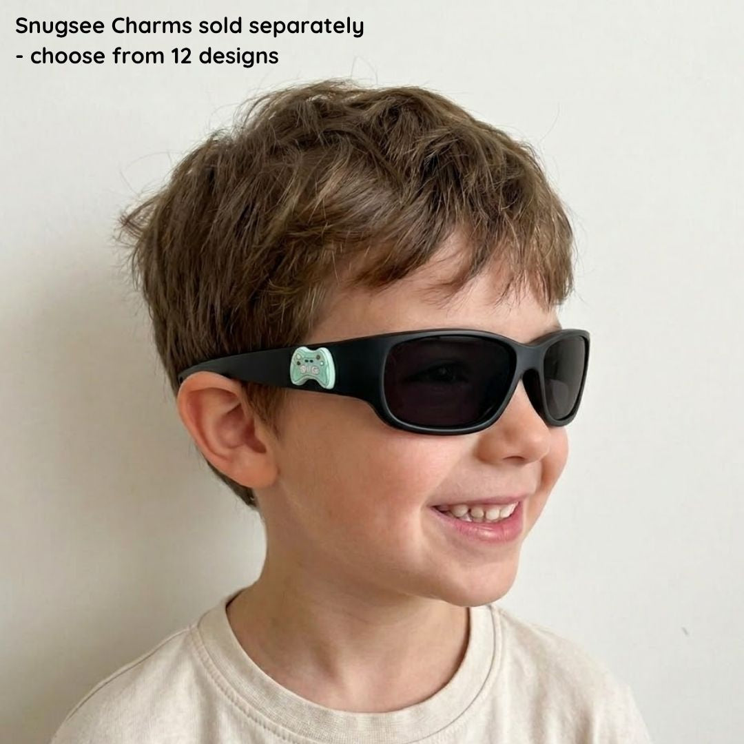 Jet Black Kids Sunglasses | Polarised Lens | Classic Fit | 3-5 Years