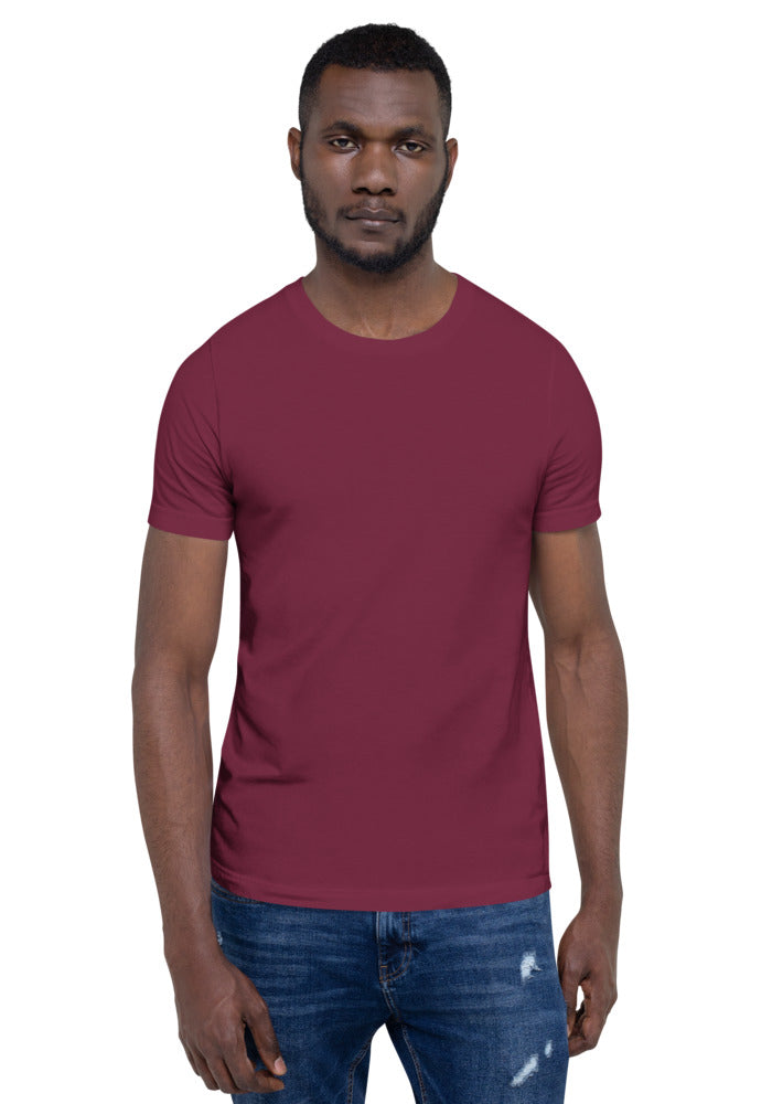 Unisex Staple T-Shirt — Bella + Canvas 3001 — Maroon