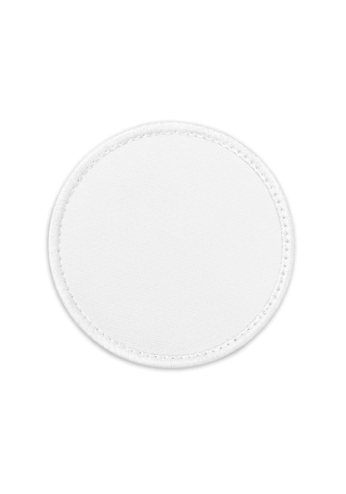 Embroidered Tactical Patches — White / Circular ⌀3 in