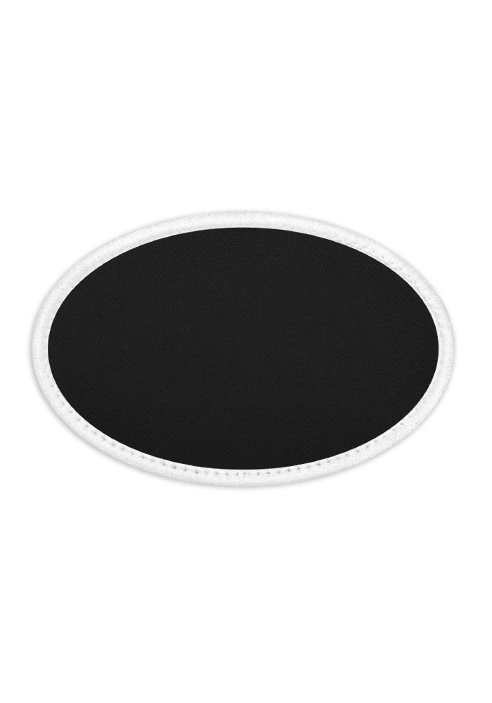 Embroidered Tactical Patches — Black / Oval 4″×2.6″
