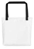 All-Over Print Tote Bag — Black / 15″×15″