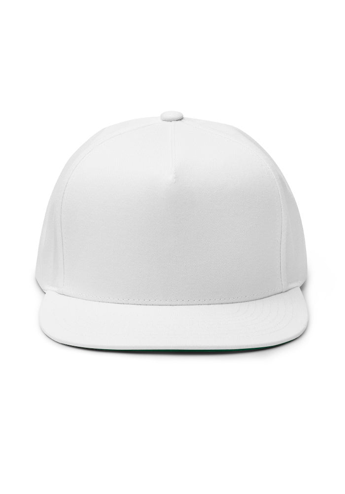 Flat Bill Cap — Yupoong 6007 — White / One size