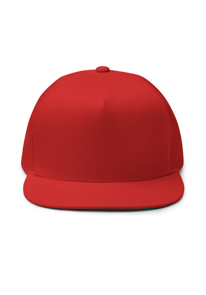 Flat Bill Cap — Yupoong 6007 — Red / One size