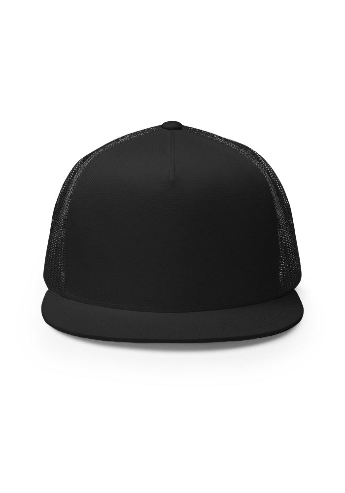 5 Panel Trucker Cap — Yupoong 6006 — supplier product photograph; artwork added after approval