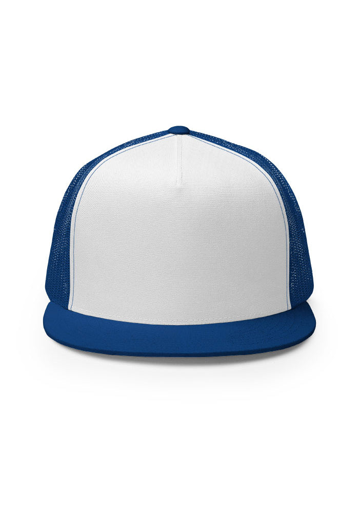 5 Panel Trucker Cap — Yupoong 6006 — Royal/ White/ Royal / One size