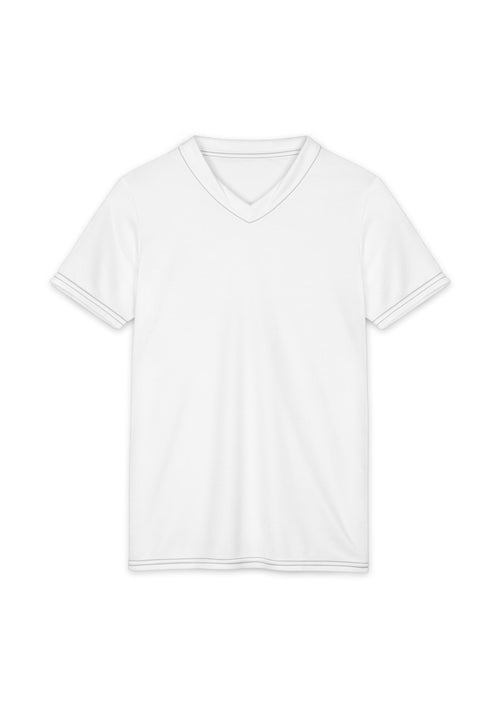 All-Over Print Youth Recycled Sports Jersey — White