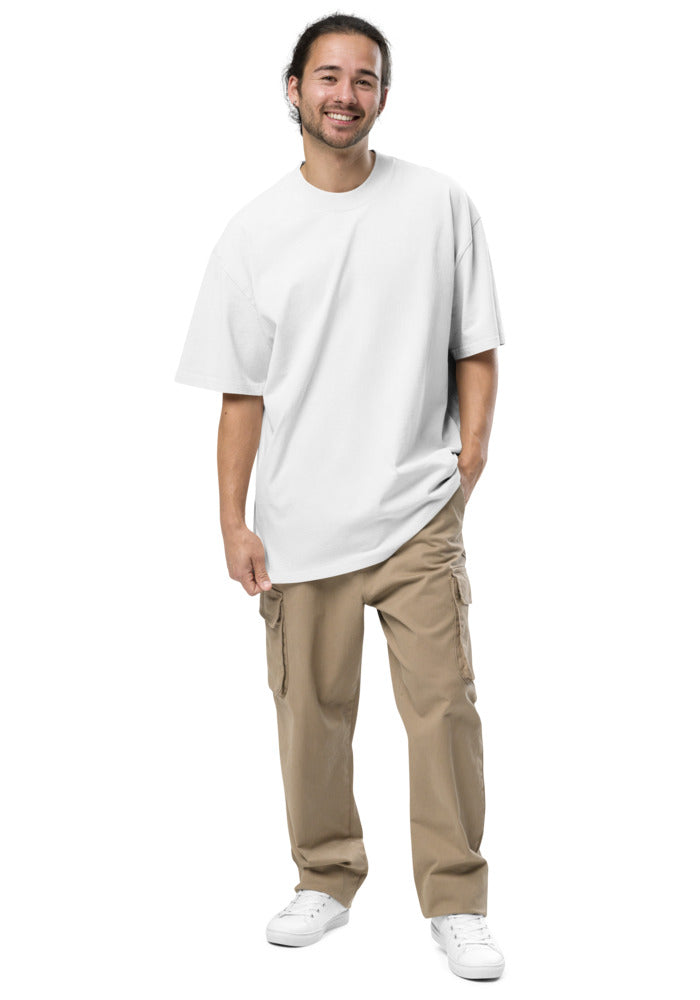 Men's Oversized Faded T-Shirt — AS Colour 5082 — supplier product photograph; artwork added after approval